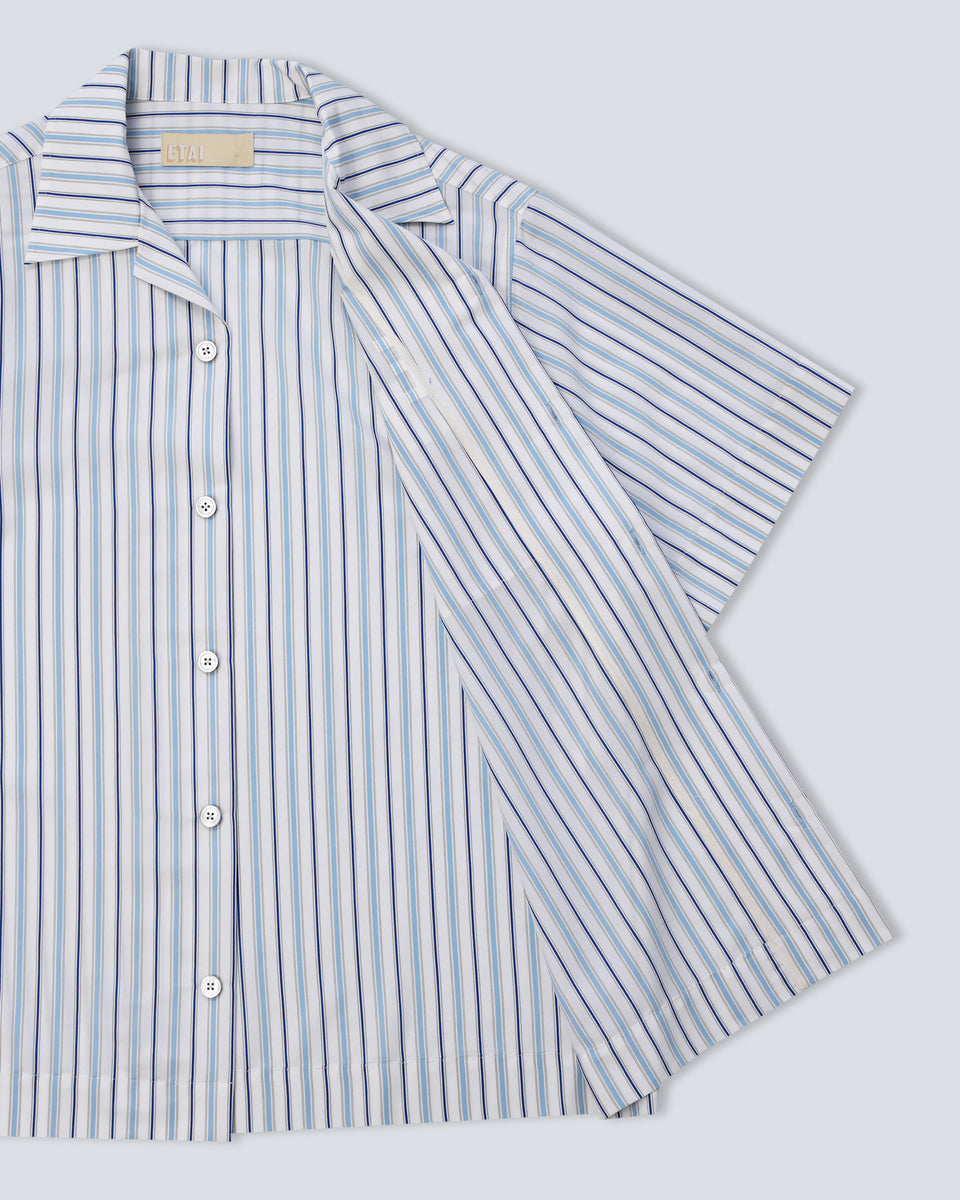 Hidden Logo Pocket Shirt - Blue