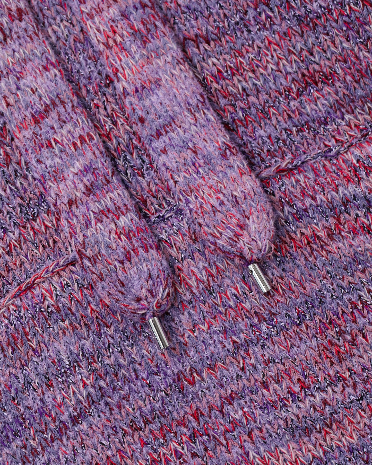 Purple Hand-Loomed Knitted Hoodie