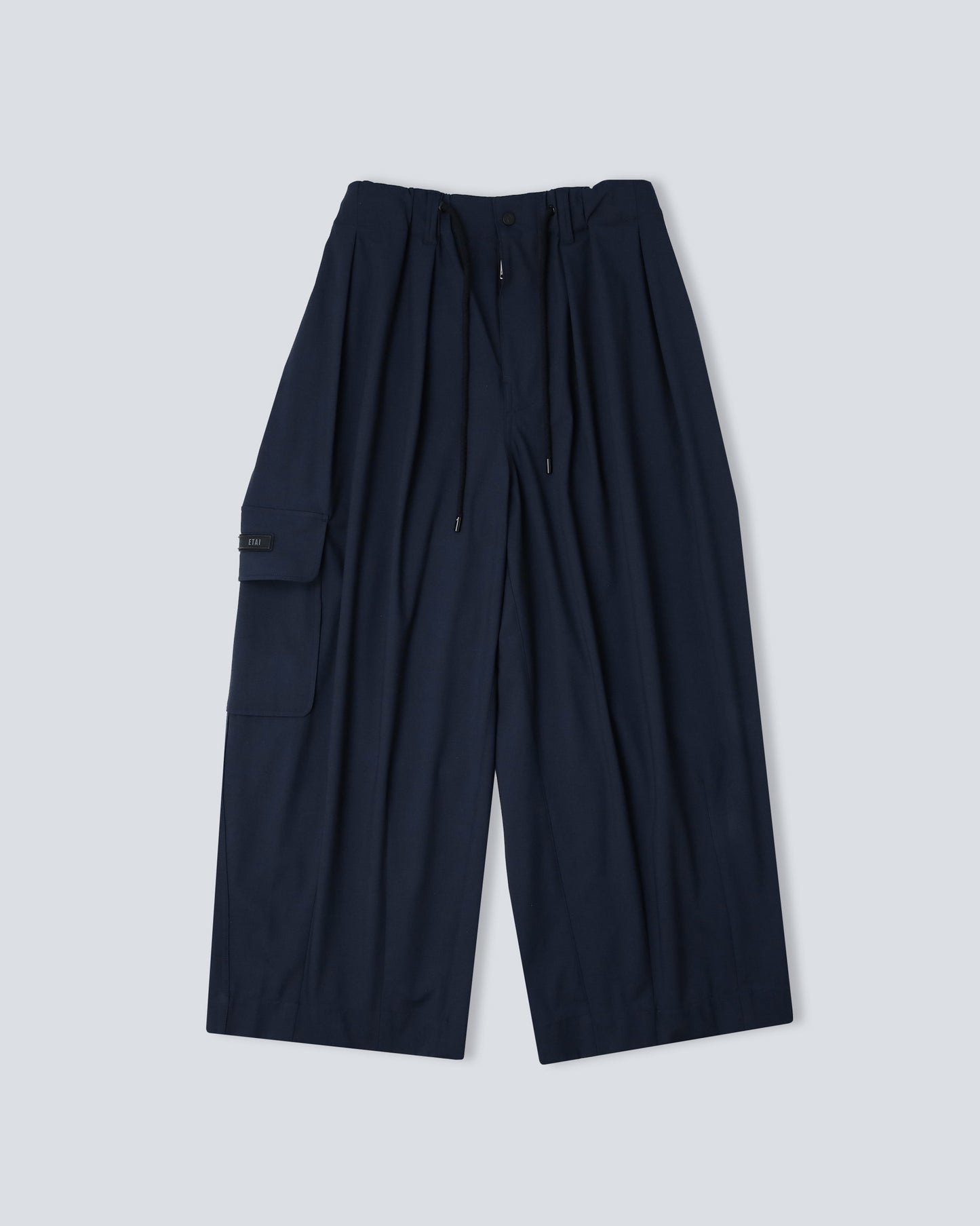 Stretch Tailoring Cloth Balloon Pants - Navy