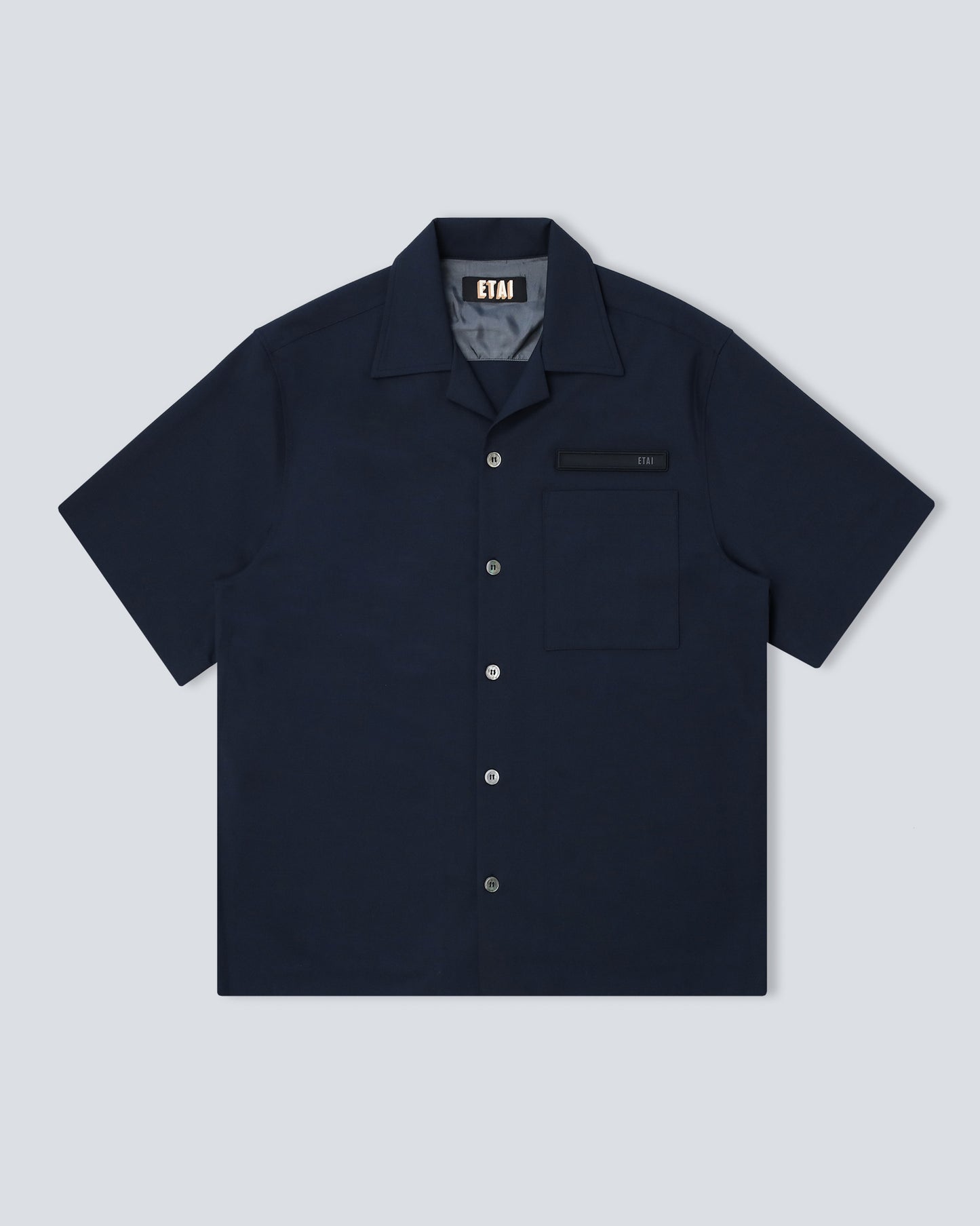 Stretch Tailoring Cloth Shirt - Navy