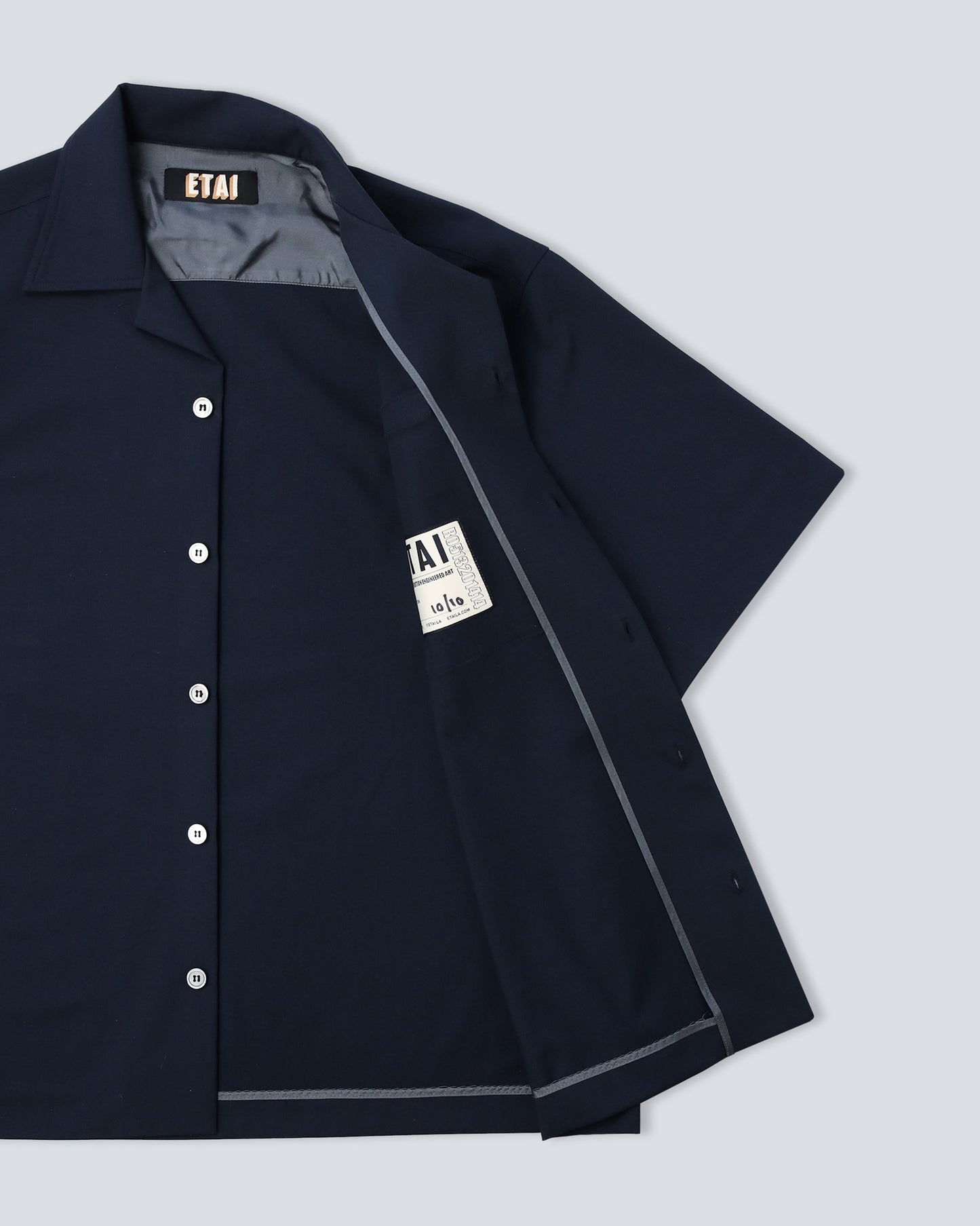 Stretch Tailoring Cloth Shirt - Navy