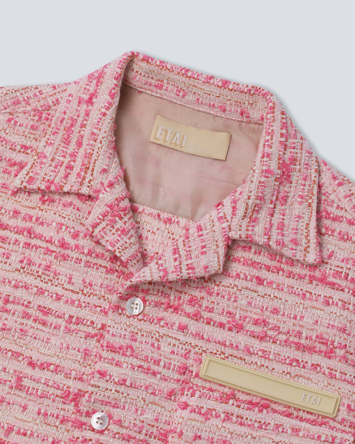 Cotton Tapestry Weave Shirt - Pink