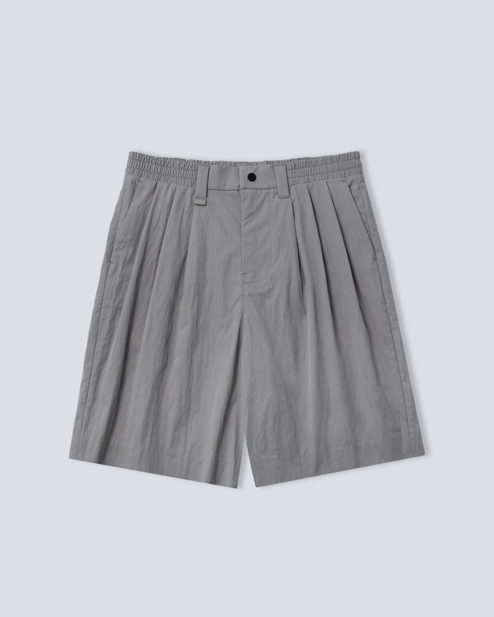 Pleated Shorts - Gray