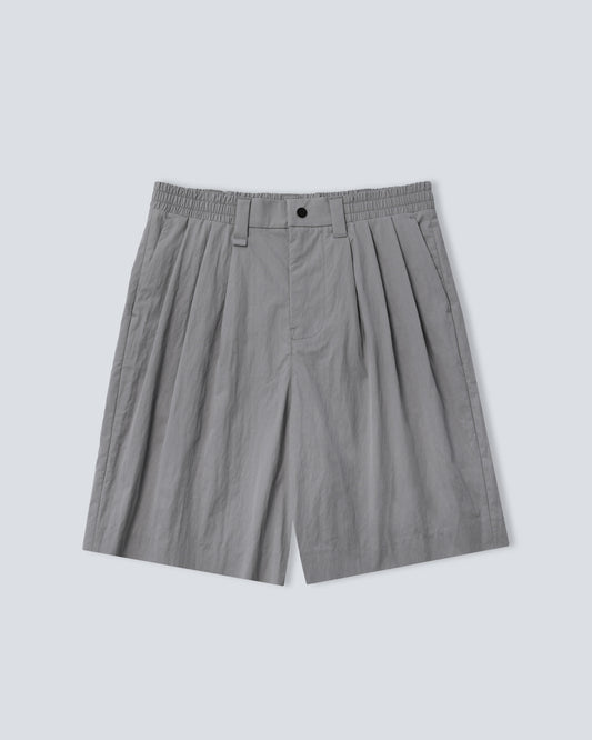Pleated Shorts - Gray