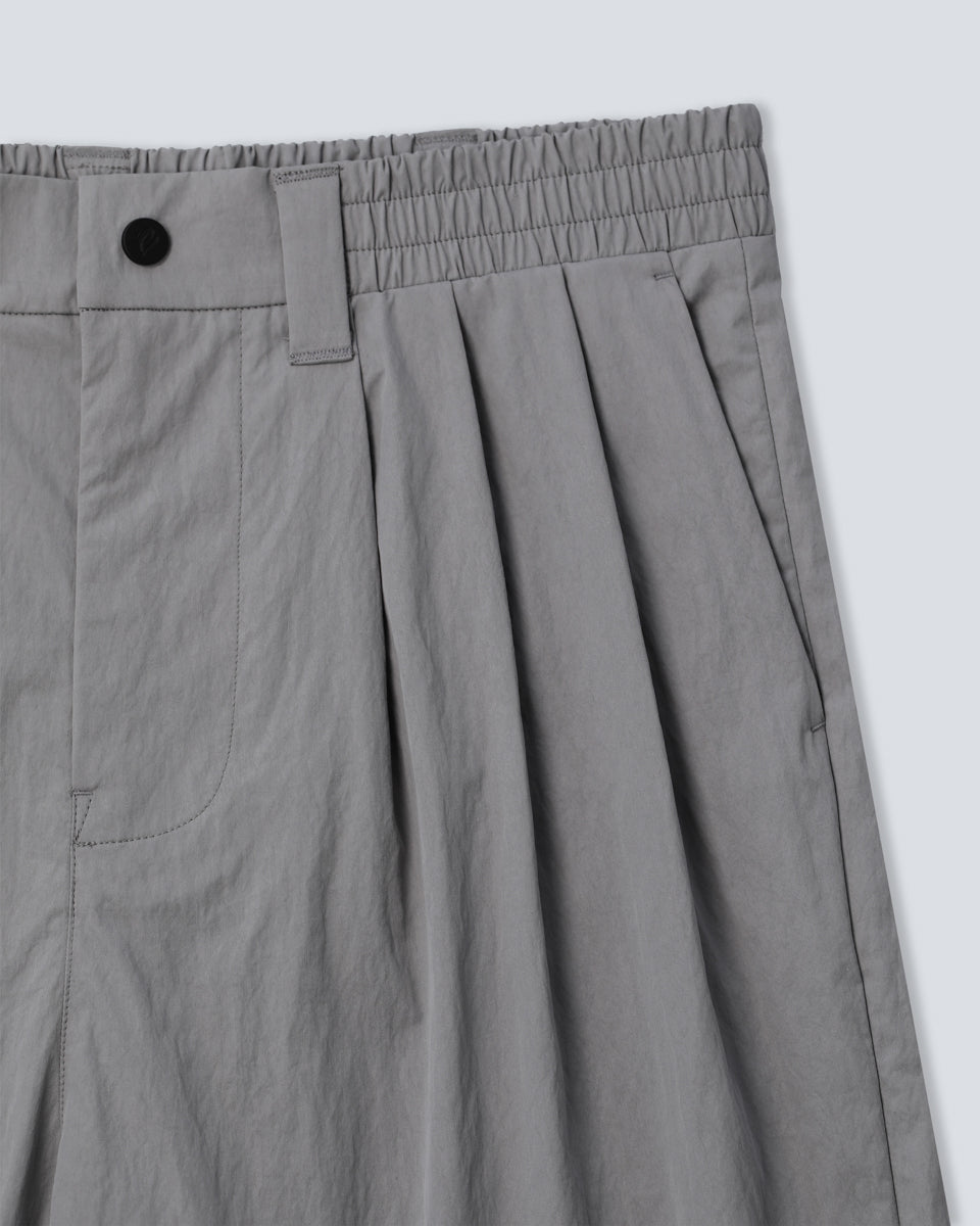 Pleated Shorts - Gray