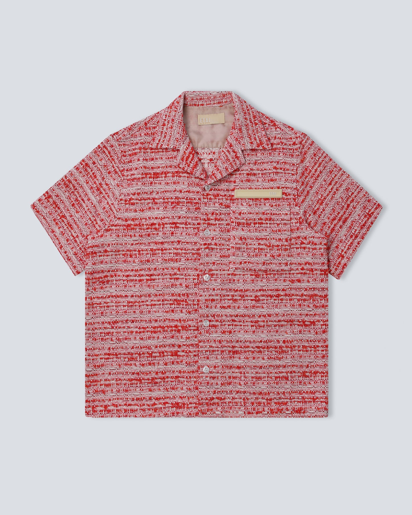 Cotton Tapestry Weave Shirt - Red