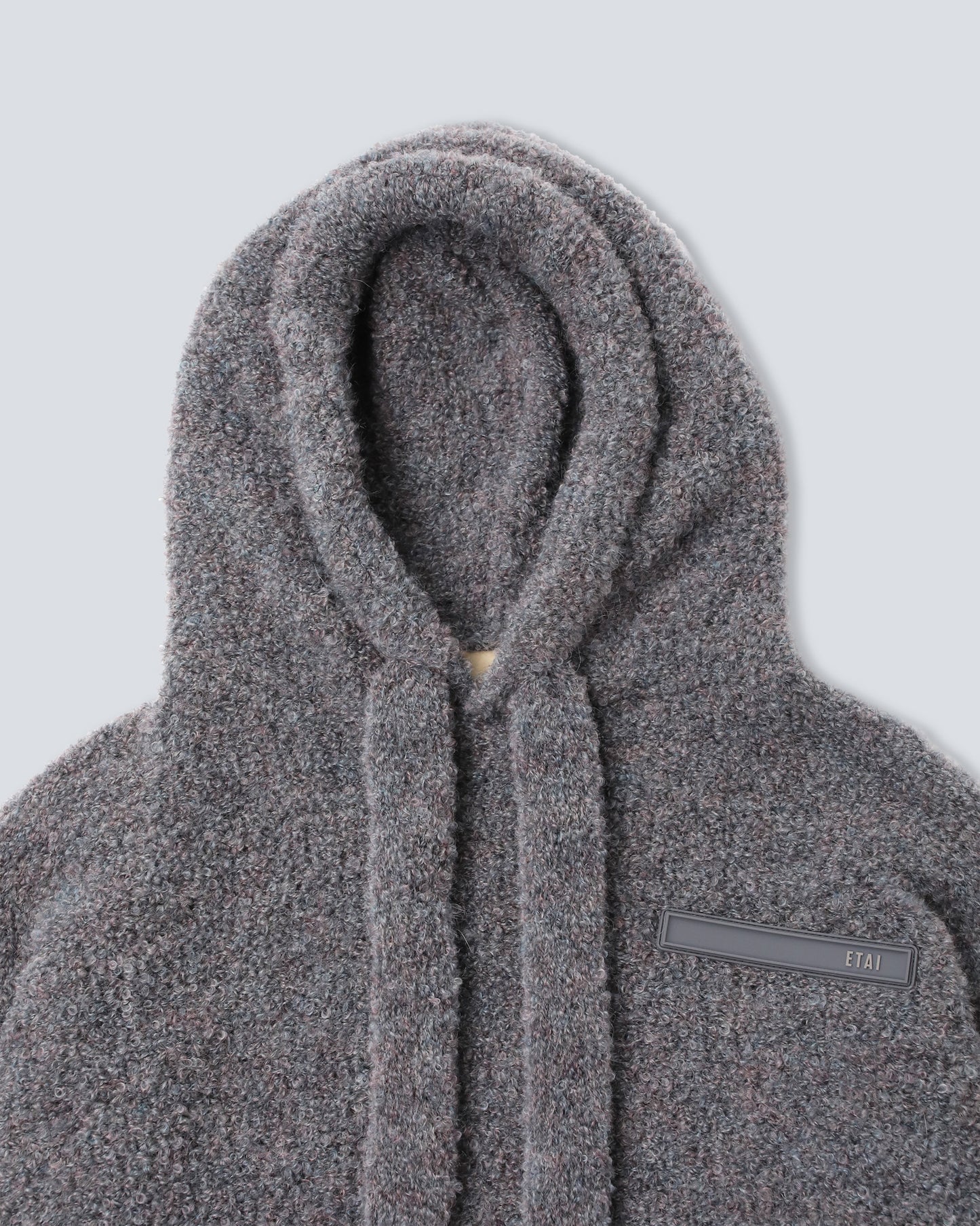 Hand-Loomed Mousse Hoodie - Gray