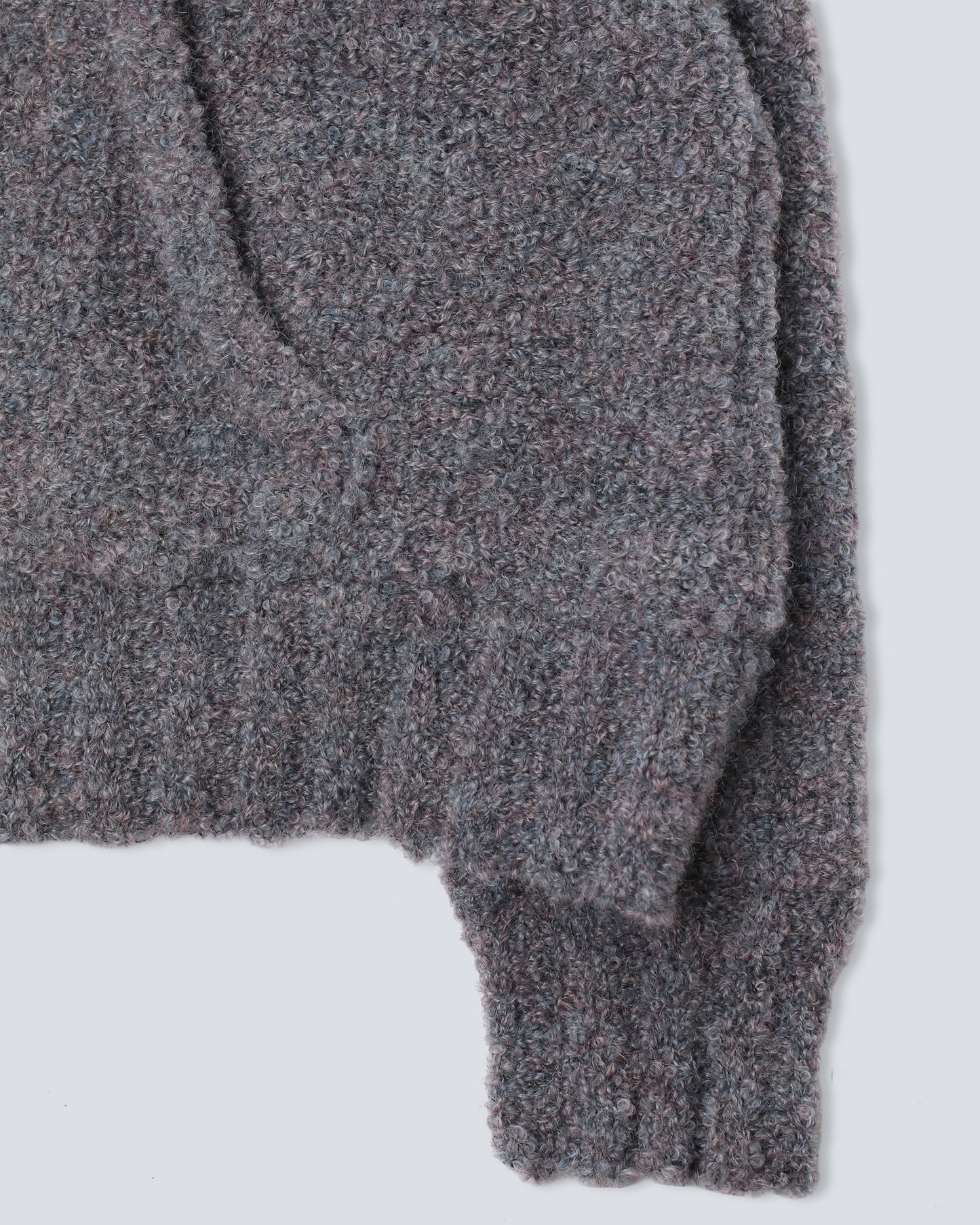 Hand-Loomed Mousse Hoodie - Gray