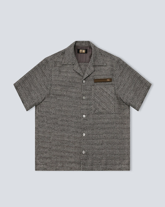 Waffle Jacquard Shirt - Brown
