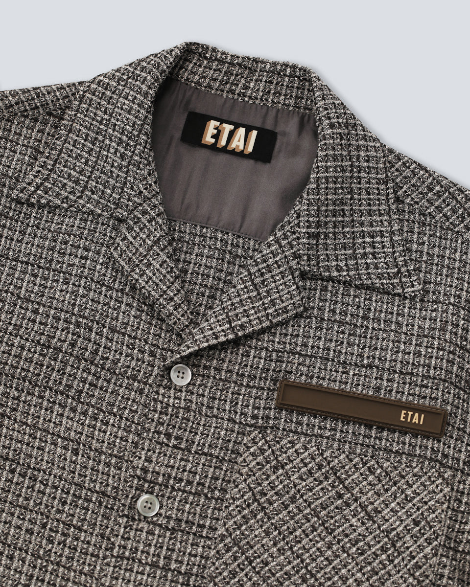 Waffle Jacquard Shirt - Brown