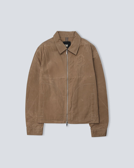 Wax Coated Jacket - Taupe