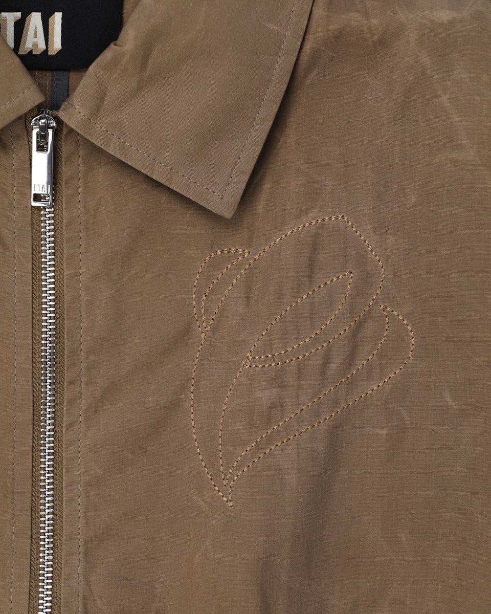 Wax Coated Jacket - Taupe