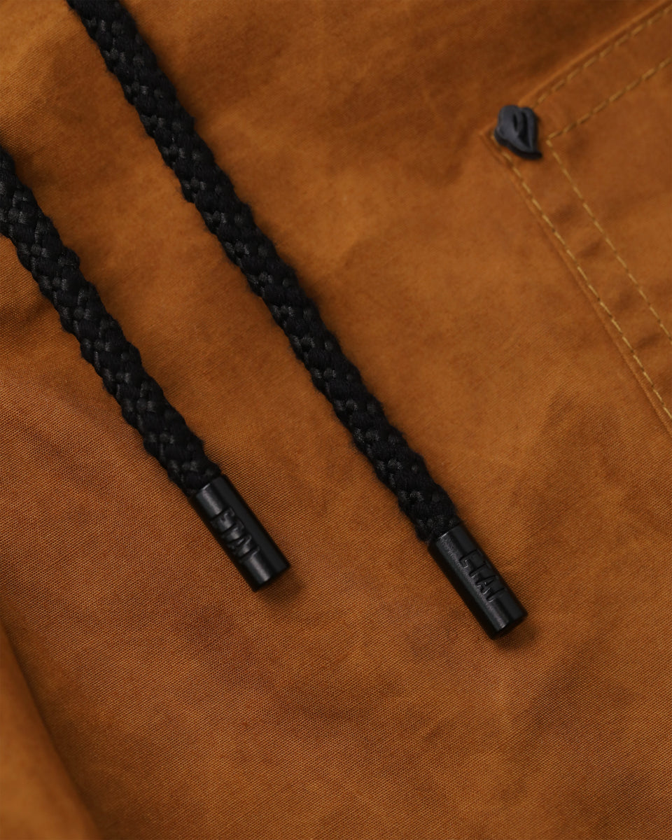 Wax Coated Double Knee Shorts - Rust