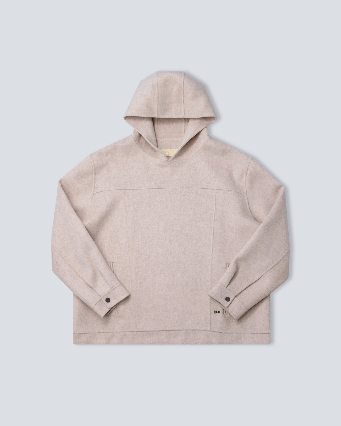 Hand Made Wool Cashmere Hoodie - Cream