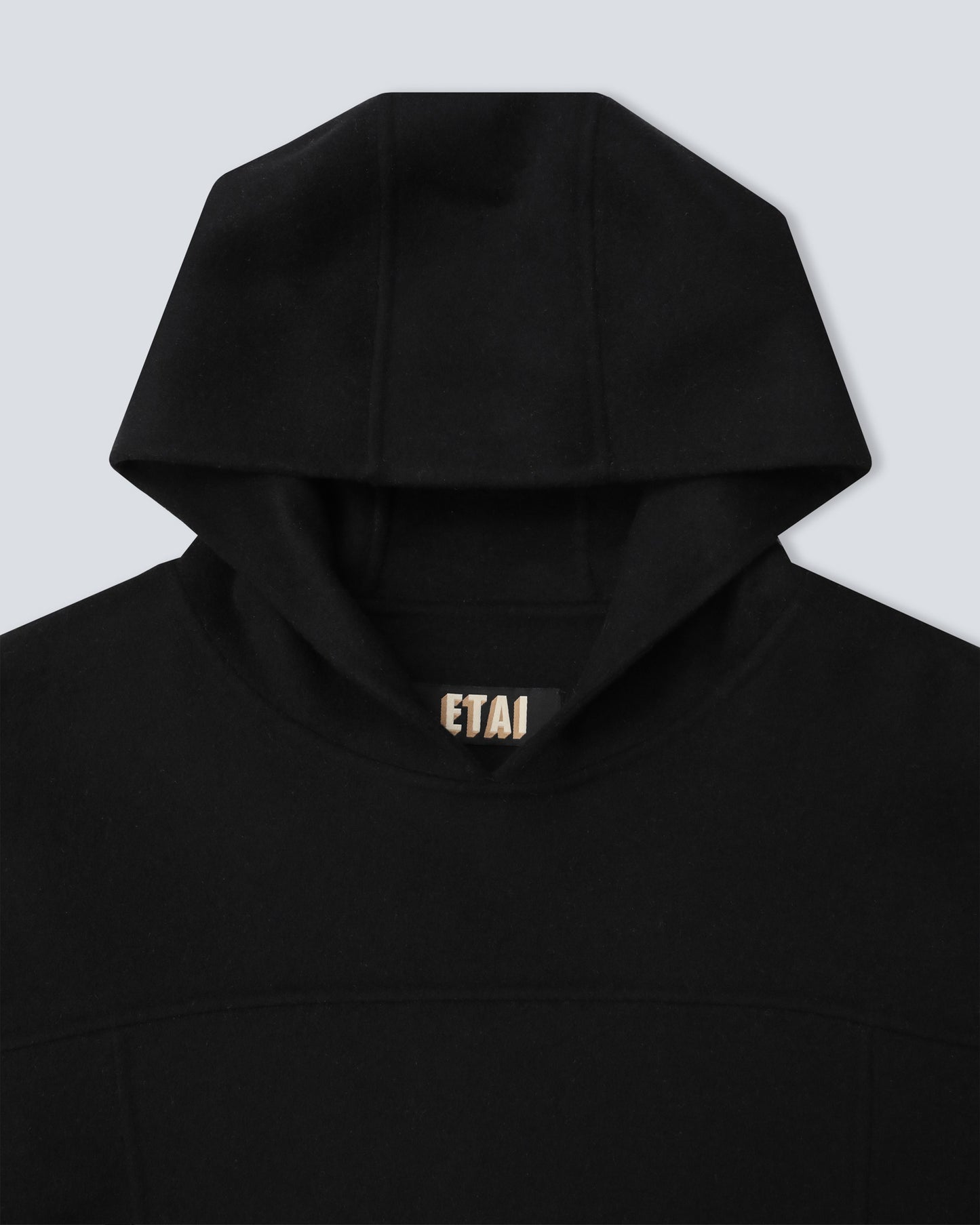 Hand Made Wool Cashmere Hoodie - Black