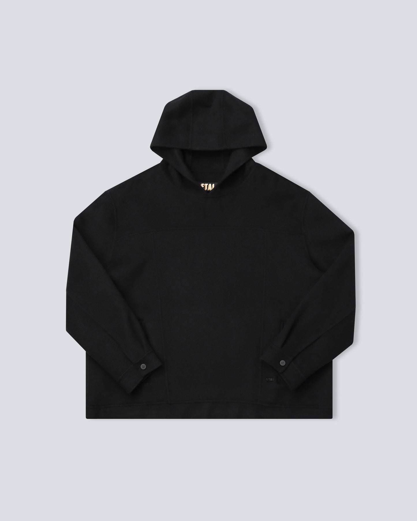 Hand Made Wool Cashmere Hoodie - Black