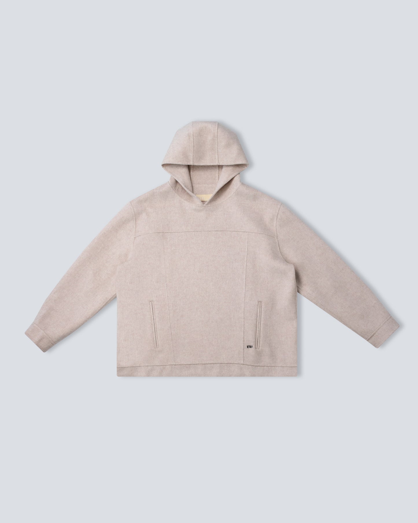 Hand Made Wool Cashmere Hoodie - Cream