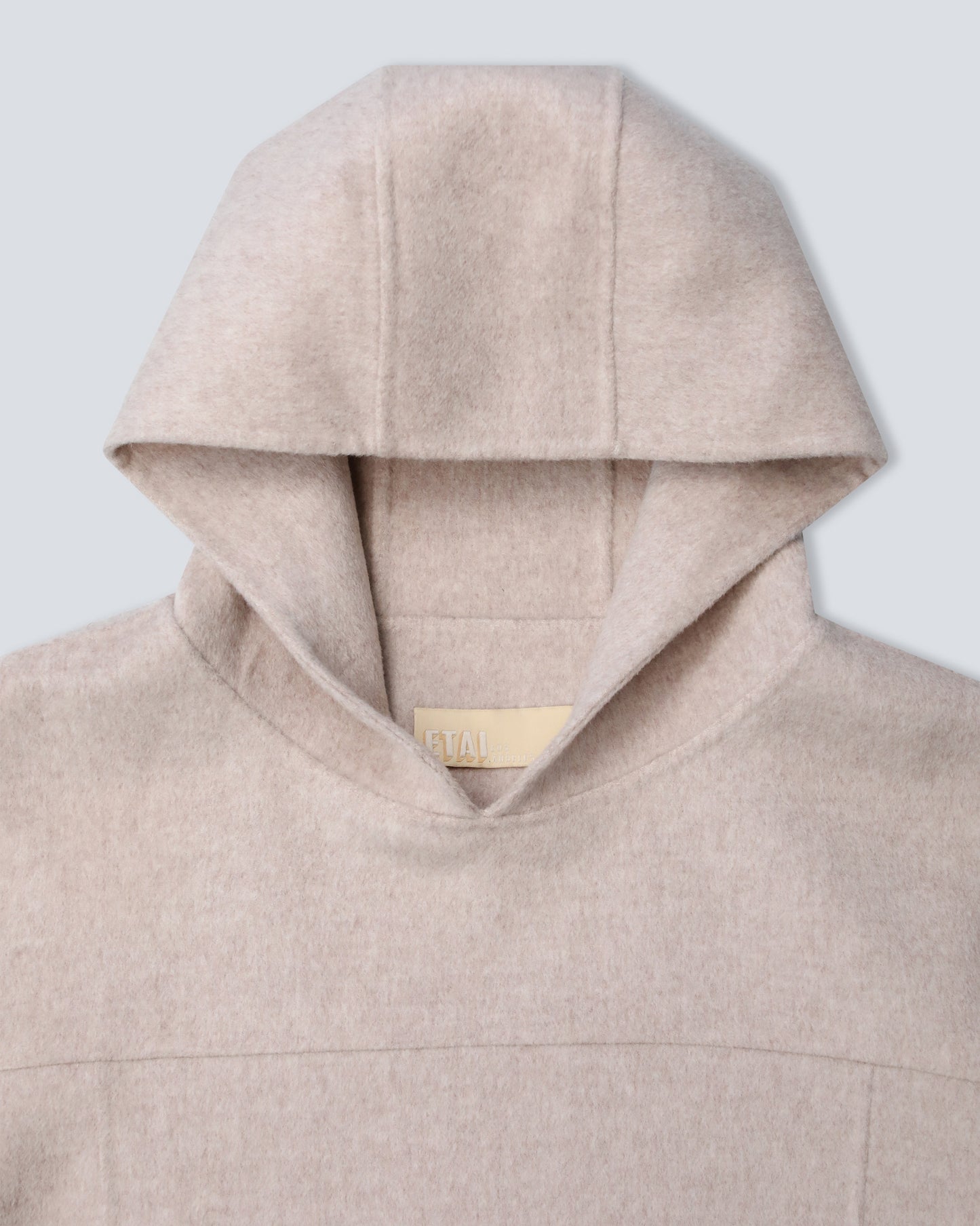 Hand Made Wool Cashmere Hoodie - Cream