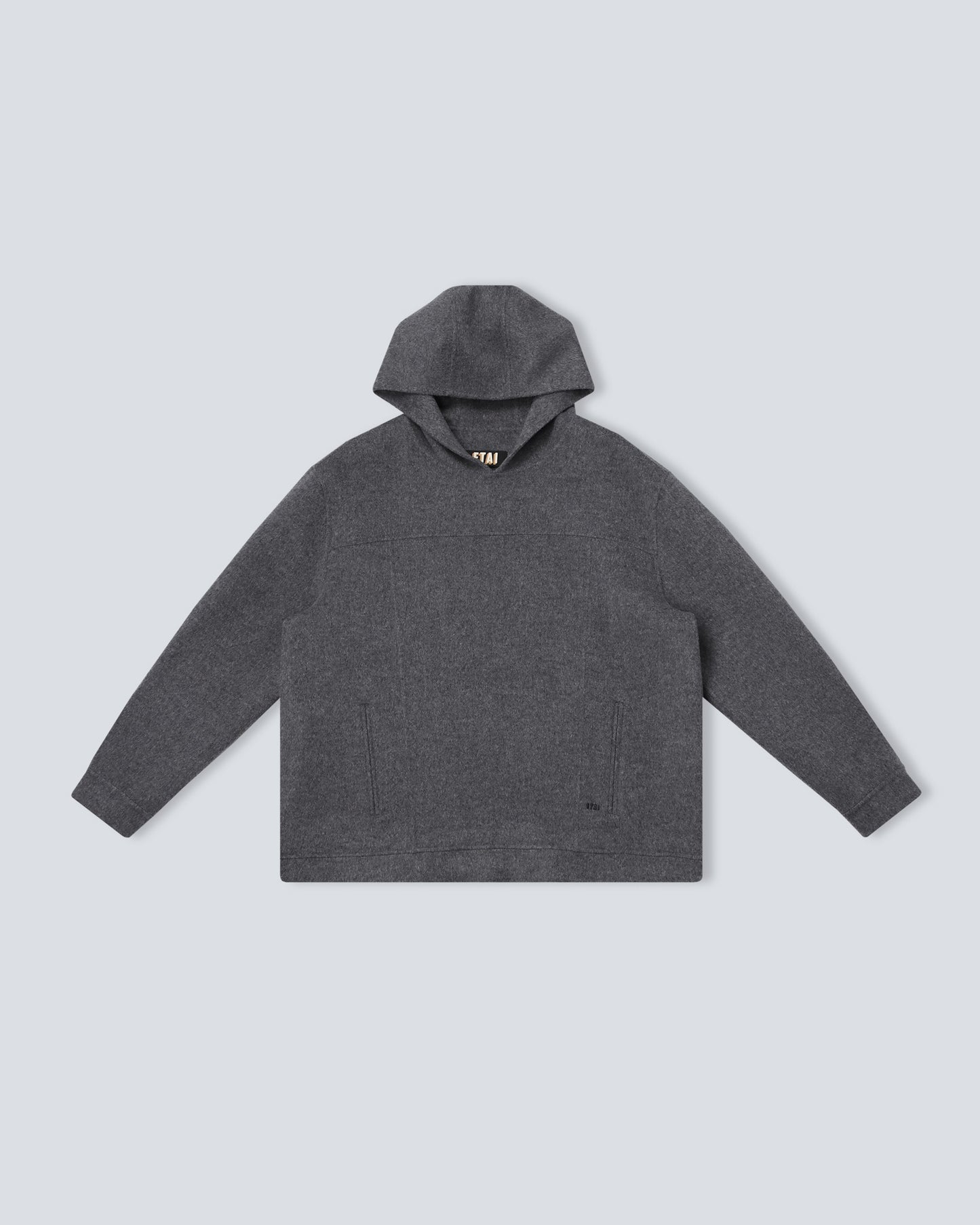 Hand Made Wool Cashmere Hoodie - Gray