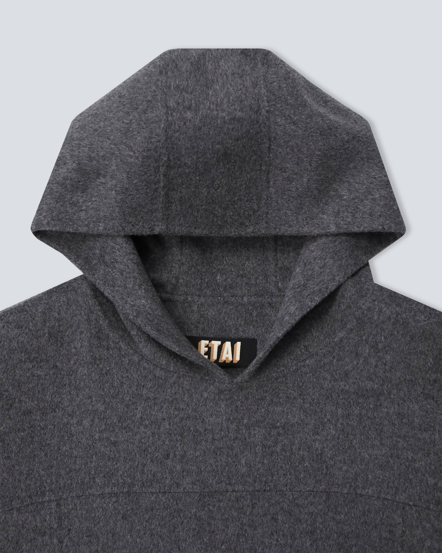 Hand Made Wool Cashmere Hoodie - Gray