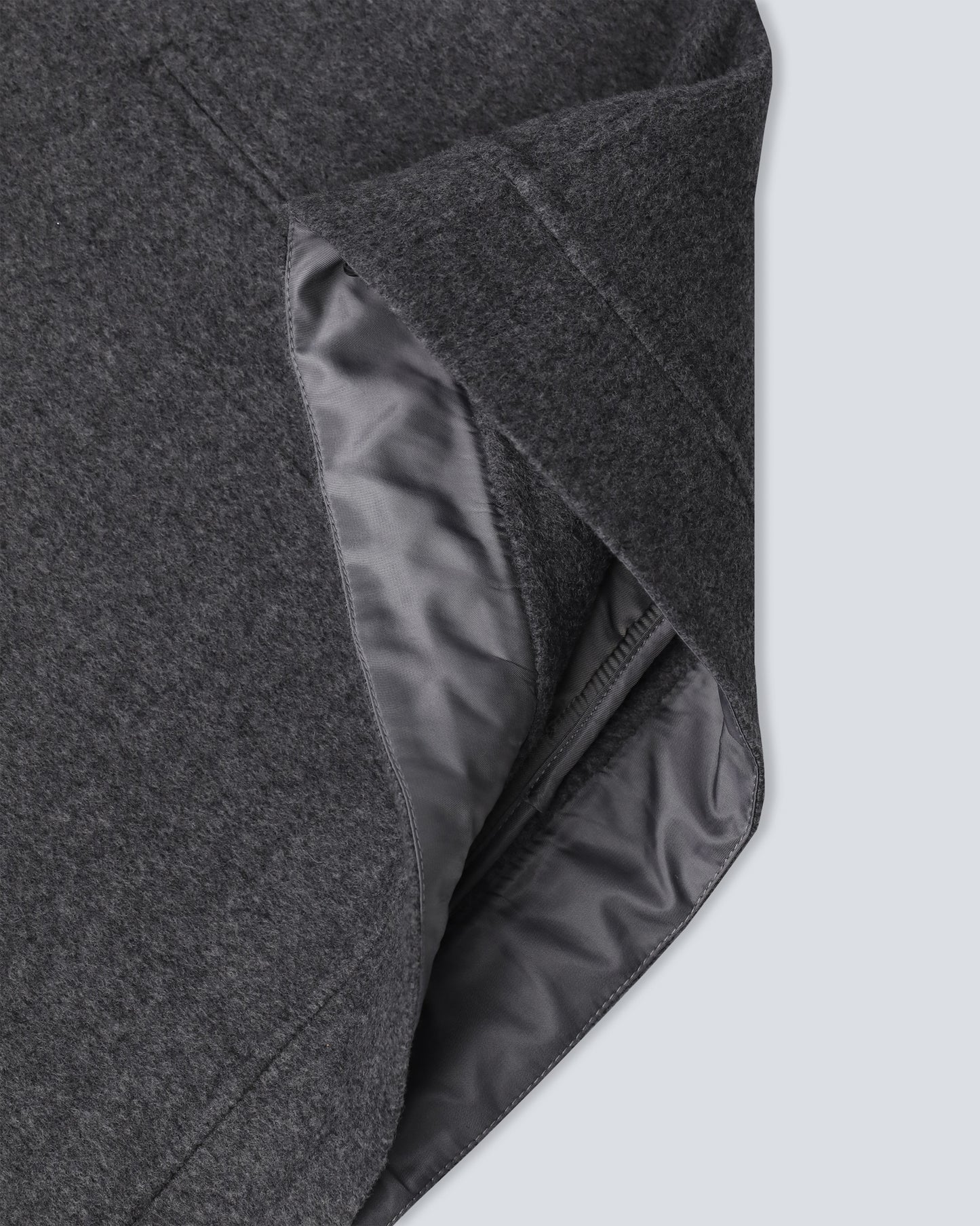 Hand Made Wool Cashmere Hoodie - Gray