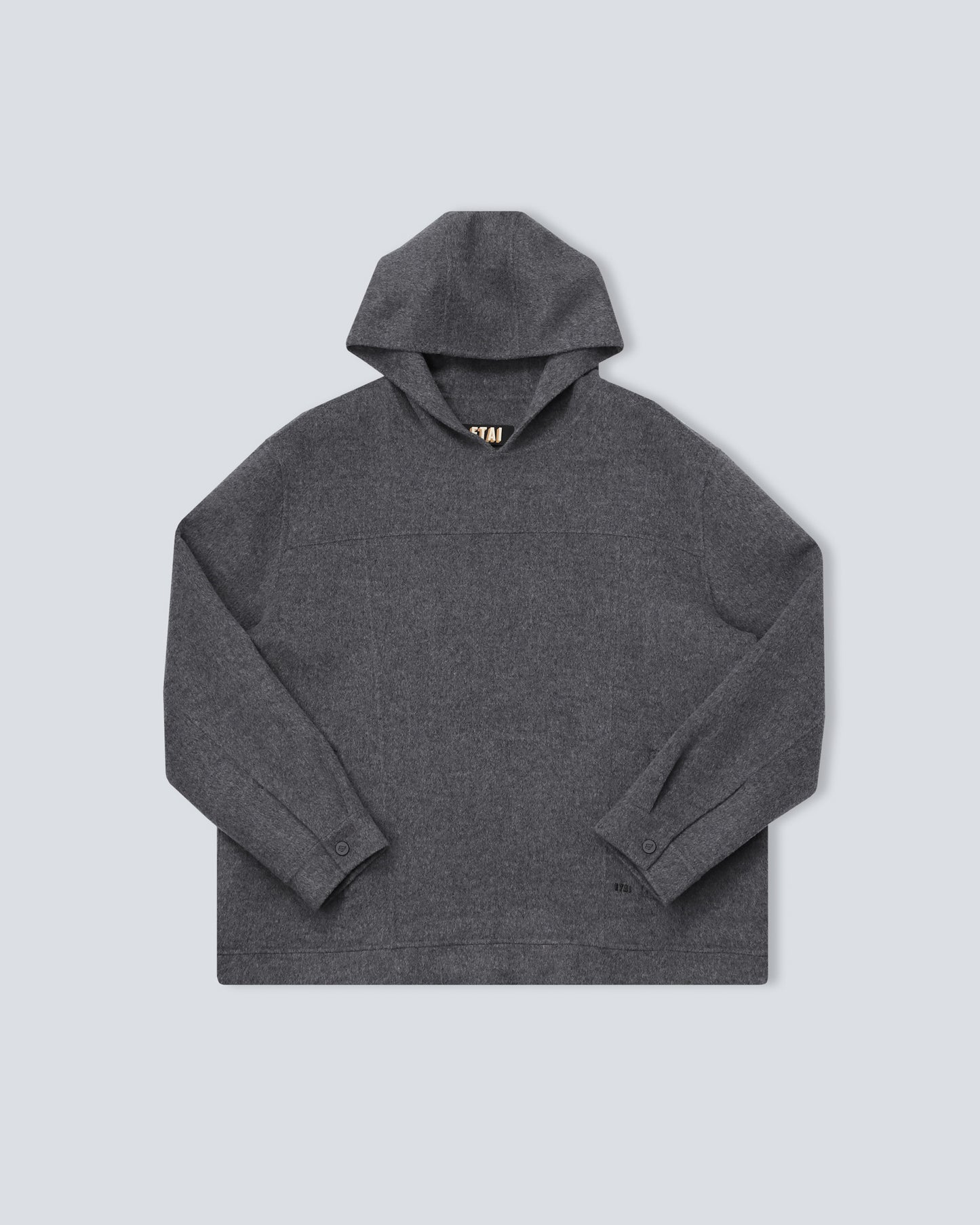 Hand Made Wool Cashmere Hoodie - Gray