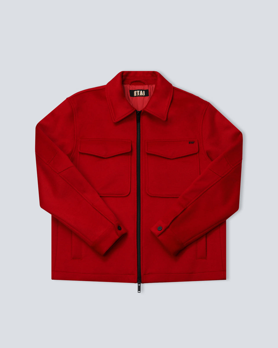 Wool Work Jacket - Red